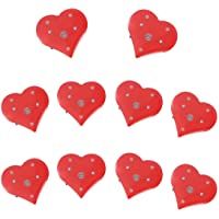 Los mejores  - Amosfun LED Broche de luz Intermitente en Forma de Corazon Broche para Regalo del día de San Valentín (Rojo) 20 Piezas